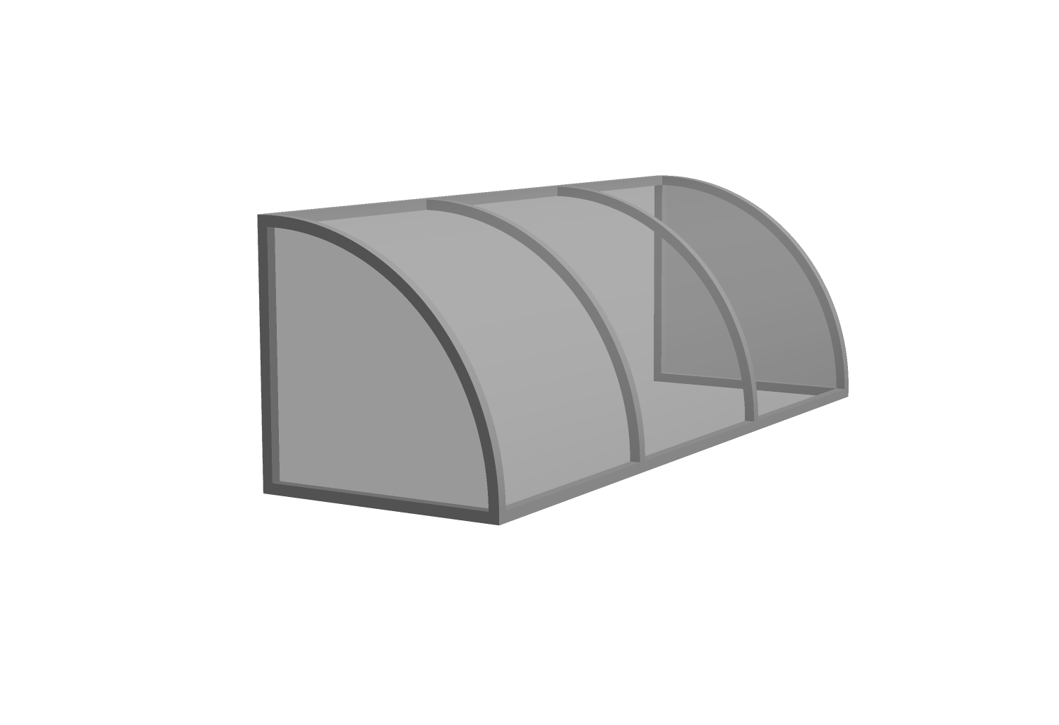 3D model of a convex awning