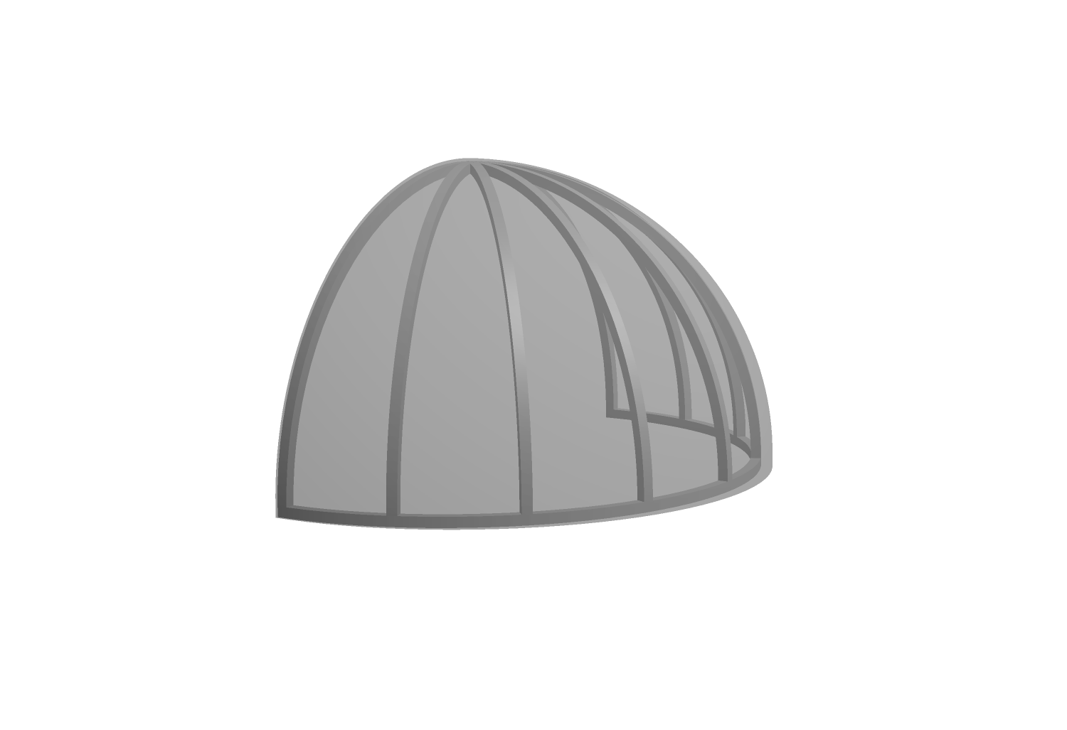 3D model of a dome awning