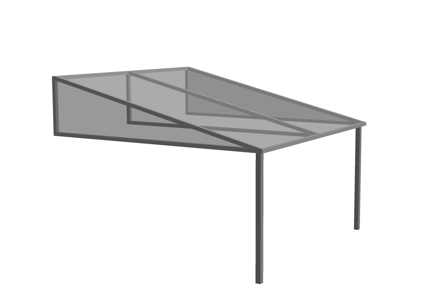 3D model of a patio canopy awning