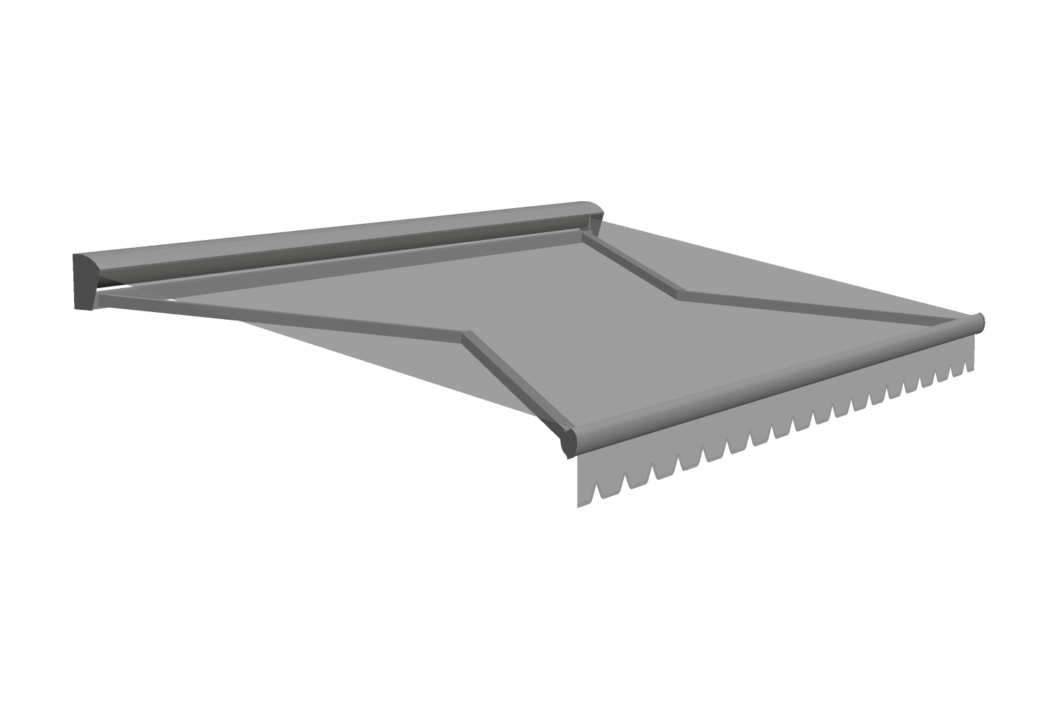 3D model of a traditional retractibable awning