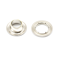 Sharpened Edge Grommet with Plain Washer #1 Brass Nickel Plated (1 Each is a Pack of 500) $50.06