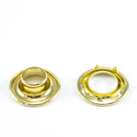 Rolled Rim Grommet with Spur Washer #3 Brass 15/32' (1 Each is 1 Gross) $24.28