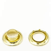 Rolled Rim Grommet with Spur Washer #4 Brass 9/16' (1 Each is 25 Gross) $772.92