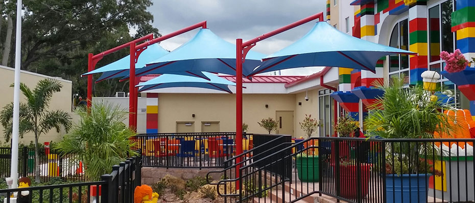 playground with shade covering