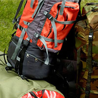 A recreational hiking bag