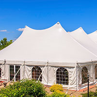 White vinyl tent