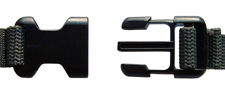 Secure YKK and Fastex fasteners, buckles, bar slides