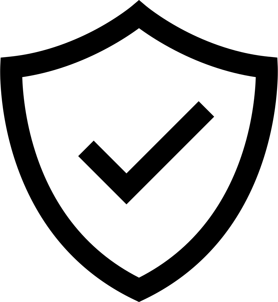 symbol icon of checkmark in crest