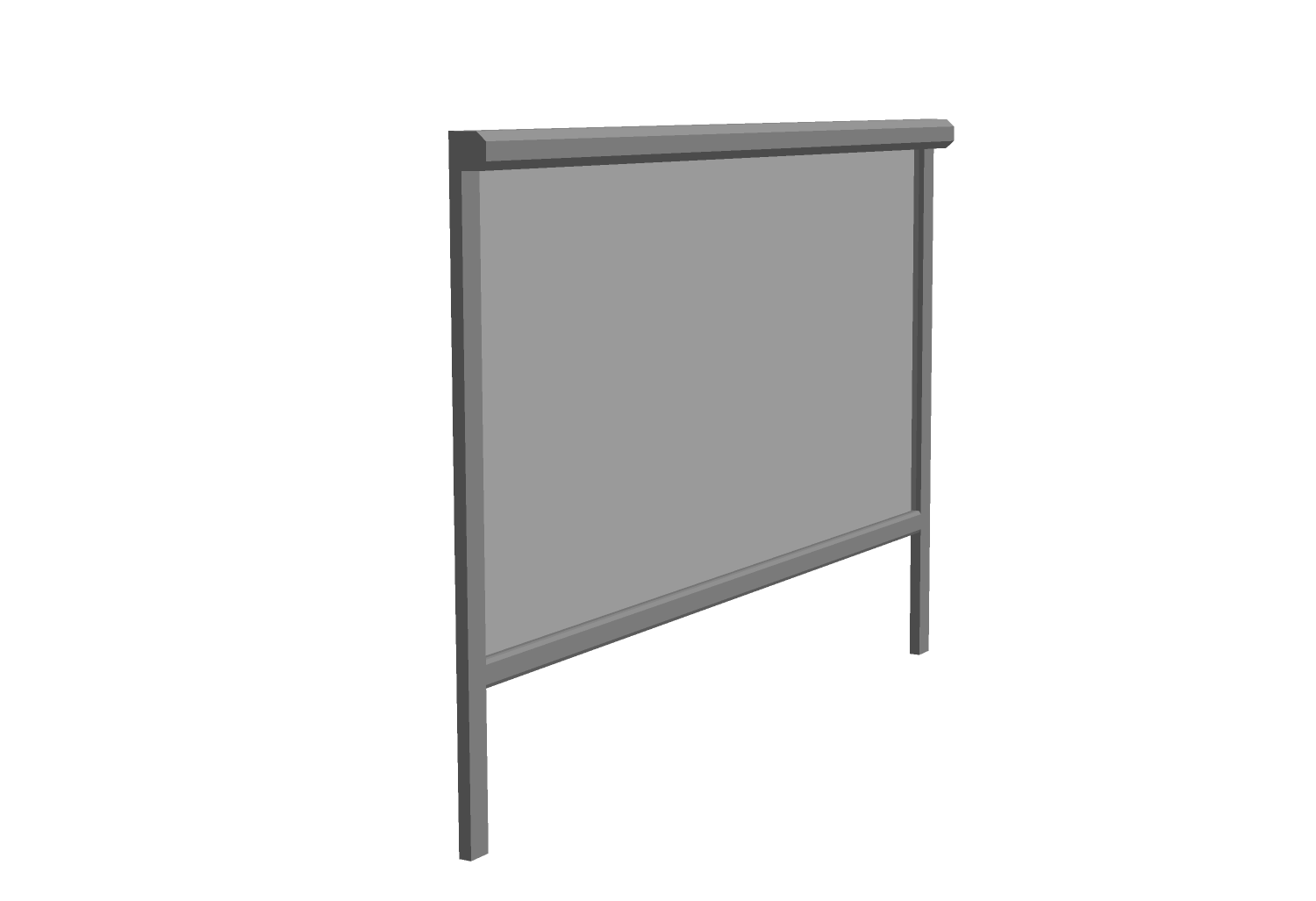 3D model of a vertical screen awning